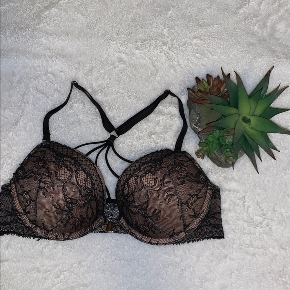 Sexy Black VS lacy push up bra